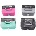 Money Safe Box Lockable Cash Box With Key,Portable Piggy Box Made Of Metal Small Security Lock Box Sturdy Coin Boxes For Kids. 