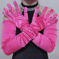 Women 70CM Lengthen Satin Gloves Opera Performance Clothing Accessories Long Mittens Elegant Wedding Evening Party Etiquette. 