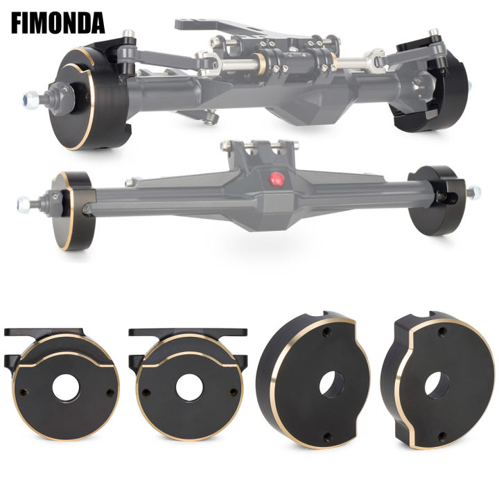 Black 1/10 Scale CNC Brass Weight Kit for Vanquish H10 - Steering Knuckle & Axle Cap Set | Lowers CG, Performance Upgrade