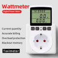 Digital LCD Power Meter Wattmeter Socket Wattage Kwh Energy Consumption Measuring Outlet EU/US Plug Overload Protection 230/120V. 