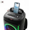 Powerful 3000W Speaker Bluetooth 5.1 Party Box Speaker with Dual 6.5” Drivers, USB/TF MP3 Playback, 4000mAh Rechargeable Battery, RGB LED Lights, TWS Stereo Pairing, 2 Microphones, Wireless Music Fun  Party Speaker. 