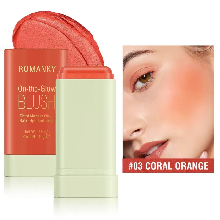 Glow Blush Stick – Coral Tint, 19g | Hydrating & Blendable Cream ...