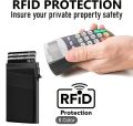LASVAULT Automatic RFID Blocking Wallet with Smart Pop-Out Card Holder & Slim Design - Large Capacity, Secure RFID Protection, Compact & Portable for Men, Ideal Gift For Everyday Use, Wallet Card Holder, Sleek Wallet, Durable Wallet. 