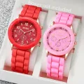 2PCS/Set Couple Watches Fashion Silicone Band Analog Quartz Watch(Without Box). 