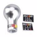 BHKEY RALLIART Universal 5/6 Speed Auto Aluminum Alloy Gear Shift Knob Black/White Car Manual Transmission (MT) for Mitsubishi. 