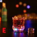 LED Flashing Glowing Water Liquid Activated Light-up Wine Glass customized. 