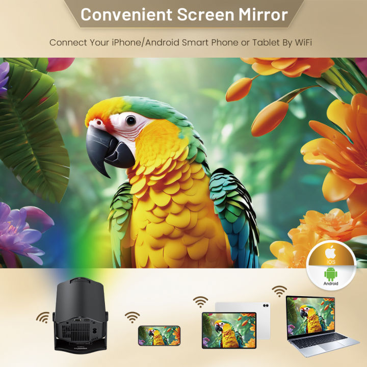 Android%2011%20HM400%20Pro%20Projector%20Light%20Source%20LED%20Display%20Large%20Screen%20Dual%20Wi-Fi6%20BT5.2%20720P%20Portable%20Cinema%20Projector%20Upgraded%20-%20Image%204