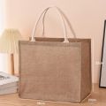 Linen Bag Hand-painted Cotton Sacks Jute Portable Imitation Sacks Linen Bags Shopping Bags Laminated Bags. 