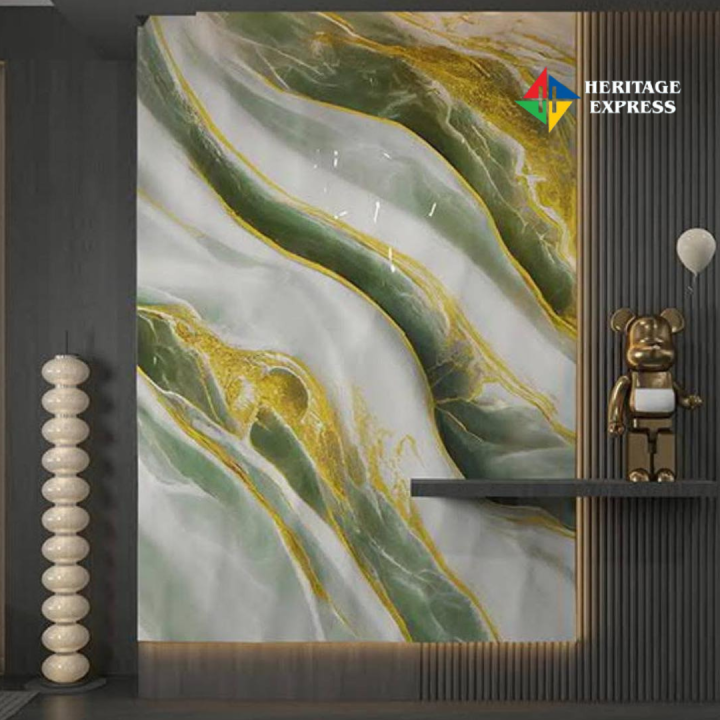 Luxury UV Marble Design Sheet – PVC Wall Covering Panel (20 sq.ft Roll ...