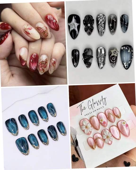 Korean%20Press%20On%20Nails,%20korean%20artificial%20high%20quality%20Nails,%20natural%20looking,%20deal,%20Cateye%20Nails%20Pack%20of%2012,%20Magnetic%20Cat%20Eye%20Nail%20Polish%20Look,%20Press%20On%20Nails%20for%20Girls,%20Beautiful%20Korean%20Style%20Nails,%20Reusable%20Fake%20Nails,%20Nail%20Art%20Design,%20Glossy%20nude%20Nails%20-%20Image%202