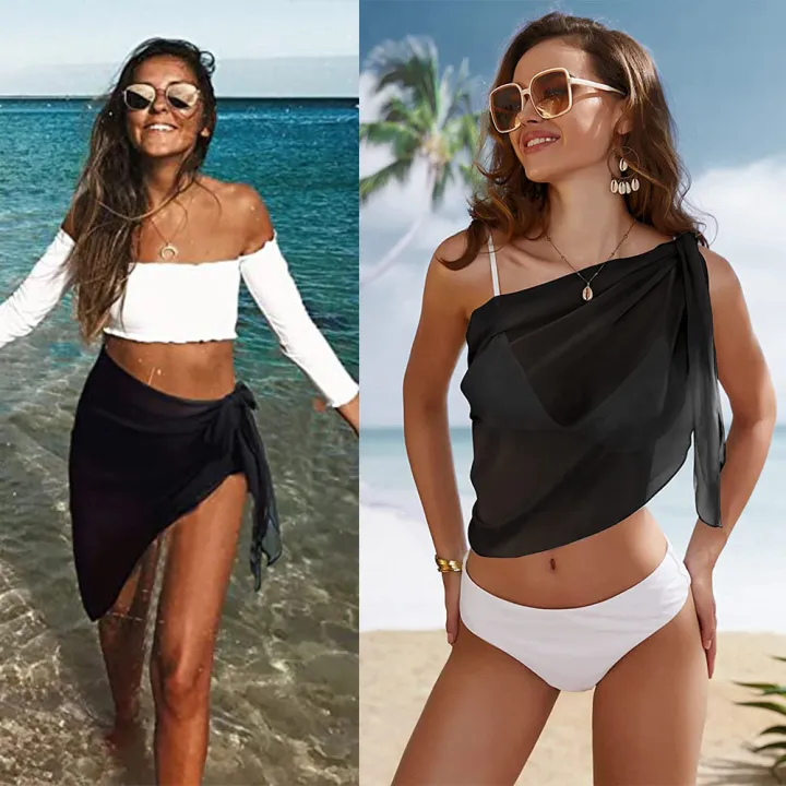 Women%20Chiffon%20Short%20Sarongs%20Bikini%20Cover%20Ups%20Beach%20%20Swimsuit%20Bathing%20Suit%20Wrap%20Skirt%20for%20Swimwear%20-%20Image%204