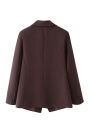 Women Fashion Solid Blazer Lapel Slim Double Breasted Long Suit Coat Female Wild Office Lady Commute Woman Outercoat Top.
