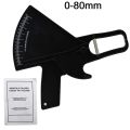 0-80mm Body Fat Measure Tester Analyzer Sebum Caliper Clamp Shaped Ruler Skinfold Test Instrument Measuring Tape.