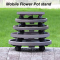 Universal Flower Pot Wheels Round Plastic Tray Heavy Duty Flower Pot Rack Plant Movable Rolling Potted Plant Stand With Rollers. 