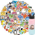 100pcs Cute Mini Animals Foods Cartoon Graffiti Stickers Phone Guitar Laptop Notebook Suitcase Cup Waterproof Sticker Kids Toy.