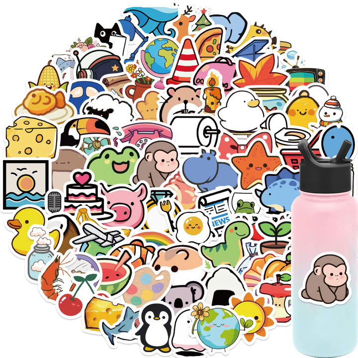 100pcs%20Cute%20Mini%20Animals%20Foods%20Cartoon%20Graffiti%20Stickers%20Phone%20Guitar%20Laptop%20Notebook%20Suitcase%20Cup%20Waterproof%20Sticker%20Kids%20Toy%20-%20Image%203