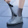 Reusable Waterproof Rain Boot Cover High Tube Silicone anti Slip Rain Boot Protector Suitable for Adult Outdoor Commuting. 
