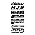 Racing Door Decals Set Graphic Sponsor Vinyl Sticker Automobile Accessories 30cm*13cm. 