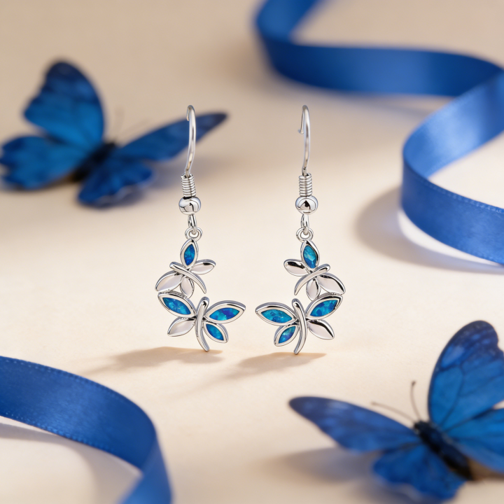 Dragonfly%20Opal%20Earrings,Blue%20Opal%20&%20White%20K%20Plated%20Animal%20Earrings%20for%20Women,Minimalist%20Nature%20Jewelry,Hypoallergenic%20-%20Image%203
