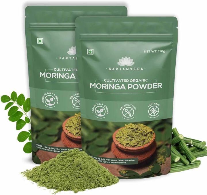 Certified Organic Moringa/Drumstick Leaf Powder 200gm | Superfood for ...