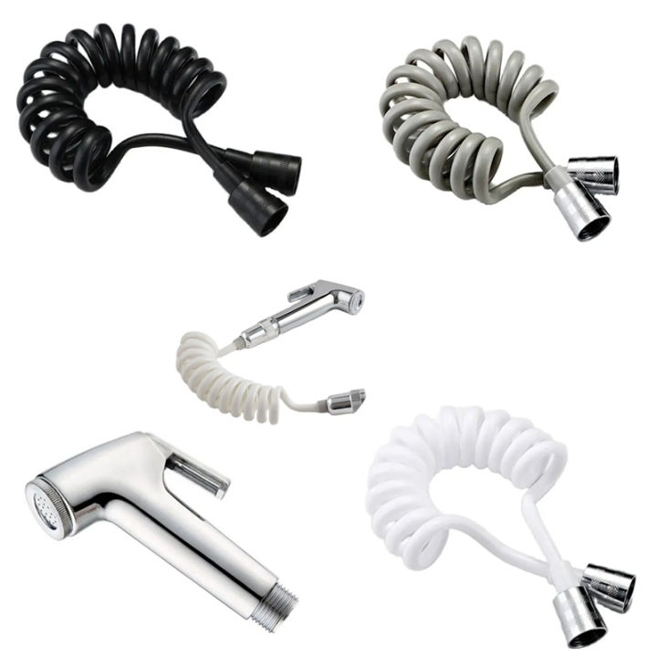Handheld Water Toilet Bidet Sprayer Flexible Spring Shower head Hose