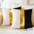 Luxury Patch Work Golden Laser Cut Velvet Cushion Covers. 