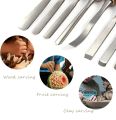 Wood Carving Tools, 12PCS Woodworking Carpentry Gouges Hand Chisel Tool with Wooden Handles and Storage Pouch for Beginners Hobbyists Professionals. 