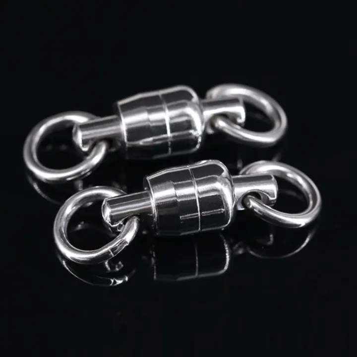 DNDYUJU%2010/20pcs%20Two-Way%20Fishing%20Swivel%20Ball%20Bearing%20Swivel%20Connector%20Stainless%20Steel%20Solid%20Ring%20Connector%20Fishing%20Accessories%20-%20Image%205