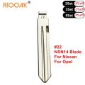 10pcs Replacement Metal Blank Uncut Flip #22 NSN14 KD Key Blade for Nissan TIIDA Renault Subaru Infiniti. 