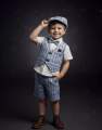 Premium 5-Piece Party Suit for Baby Boys (6 Months - 7 Years) – Sky Blue Check Waistcoat, Shorts & Cap Set with White/Black Shirt Options – Smart Casual Wedding & Birthday Outfit. 