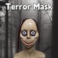 MOMO Mask for Adult Horror Devil Mask, Scary Costume Halloween Creepy Cosplay Party Decoration Prop Halloween Scary Masks. 
