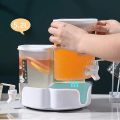 3 in 1 5.2L Beverage Drinking Dispenser Rotating Detachable Water Liquid Container Fridge Cold Kettle Fruit Juice Maker Bar Tool. 