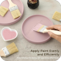 5Pcs Excellent Quality Paint Brush Wooden Handle BBQ Brush 1-6 Inch Artist Painting Brushes for Wall and Furniture Paint Brush.