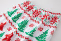 Kids  Pajamas Set Reindeer Snowflake Print 100% Cotton Soft Holiday PJs for Boys and Girls Family Matching Nightwear. 
