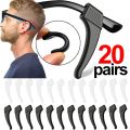 2/40pcs Silicone Ear Hook Anti-slip Glasses Leg Ear Sleeve Bracket Fastener Sunglasses Accessories Grip Anti-fall Eyewear Holder. 