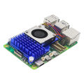 Raspberry Pi 5 Active Cooler Aluminum Heatsink PWM Speed Adjustable Fan Black Silver Blue Cooling Radiator for RPI 5 Pi5. 