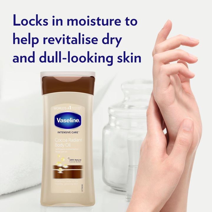 Vaseline%20Intensive%20Care%20Cocoa%20Radiant%20Body%20Gel%20Oil,%206.8%20Ounce%20200ml%20-%20Image%205