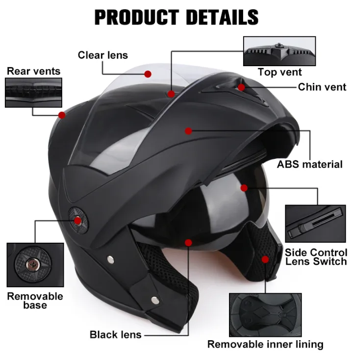 Uchoose%20DOT%20Certification%20Motorcycle%20Helmet%20Double%20Lens%20Cross%20Section%20Safety%20Helmet%20Modular%20Flip%20Helm%20Unisex%20Helmet%20With%20Visor%20-%20Image%205
