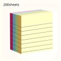 200sheets Line Sticky Notes 4 Colors Portable Student Note Marker Writing Sticky Notes Self-Adhesive Easy To Apply Notepad. 