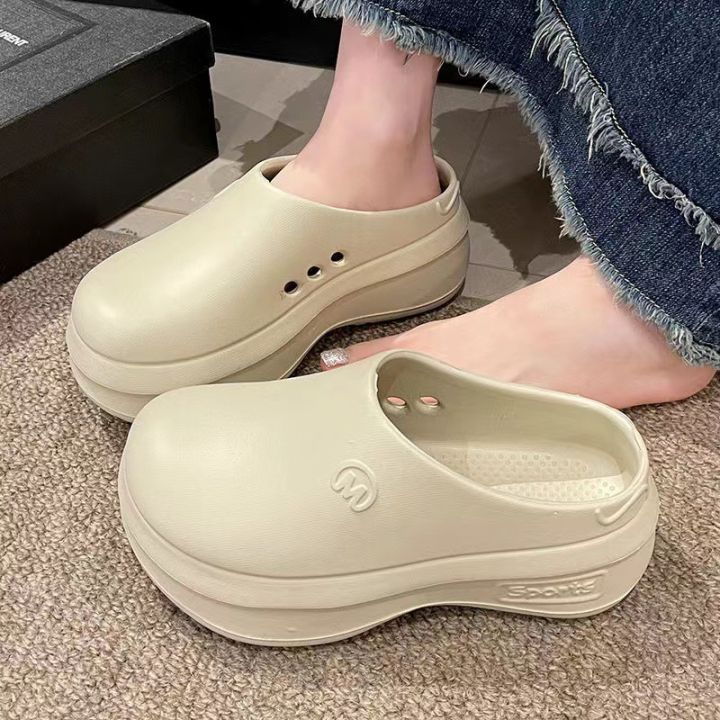 Chunky Platform Clogs Shoes for Women Thick Bottom Non Slip Beach Sandals Woman Summer 2024 Fashion Wedges EVA Sandals Slippers