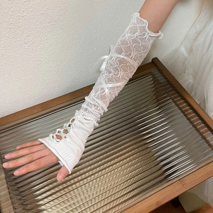 Women%20Lolita%20Jk%20Lace%20Fingerless%20Gloves%20Black%20Gothic%20DIY%20Strapping%20Sunscreen%20Sleeve%20Clothing%20Accessories%20Elastic%20Mesh%20Punk%20Gloves%20-%20Image%206