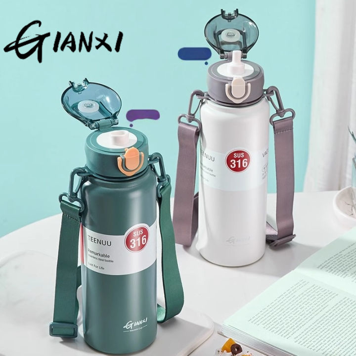 GIANXI%201000ml%20Spring%20Cap%20Large%20Capacity%20Vacuum%20Cup%20316%20Stainless%20Steel%20Coffee%20Cup%20Portable%20Outdoor%20Sports%20Water%20Bottle%20-%20Image%204