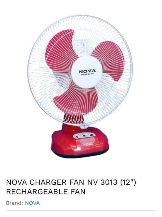 nova nv 3020r electric charger fan