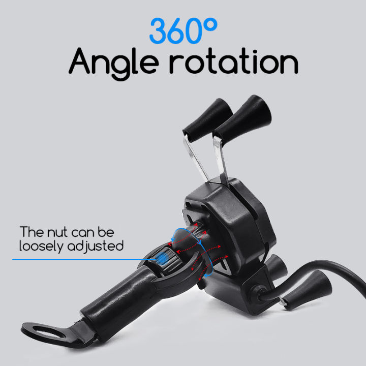 Bicycle%20Handlebar%20Mount%20%20Waterproof%20360%C2%B0%20Degree%20Rotation%20X-grip%20%20Motorcycle%20Phone%20Holder%20With%20Usb%20Charger%20-%20Image%204