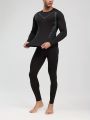 New men training sets, 2 sets elastic warm clothes, the gym running daily wearing, flexible and comfortable.