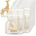 30/60/100 Pack 250ml BPA Free Milk Storage Bags Safe Breast Milk and Baby Food Freezer Bags for Easy Feeding.
