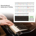 Piano Keyboard Stickers for 37-88 Key, Bold Large Letter Piano Stickers for Learning, Removable Piano Keyboard Letters. 
