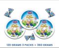 Mihan Triangle White Organic Cow Cheese [120 Gm]-Pack Of 3|Fresh & Natural|Best For Breakfast. 