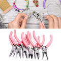 Mini Pliers Diagonal Round Bent Needle Nose Handcraft Beading Insulated Cutter Pliers For Jewelry Making Tools. 