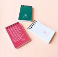 Set of 3 Motivational Quotes Mini Notepads Pocket Notepad Small Blank Pages Notepad ATM card sized. 